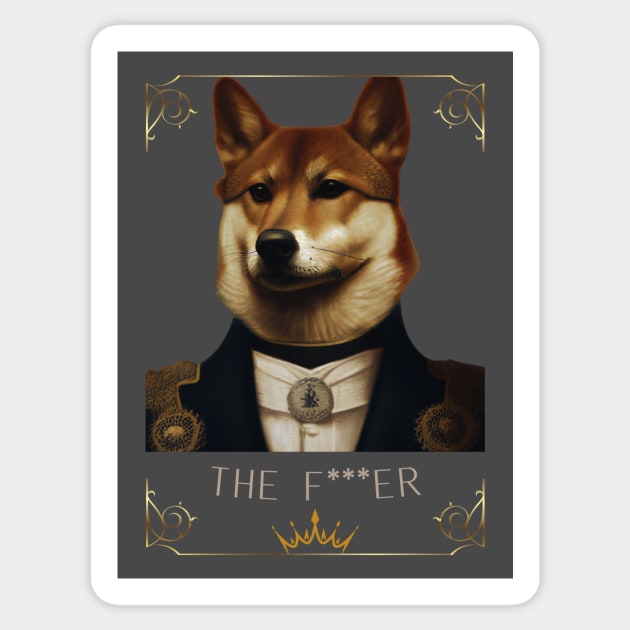 THE F***ER DOG Sticker by INNOVA CREATIONS